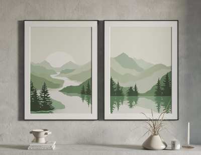 北欧装饰画3D模型下载